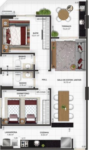 Imagem 14 de 16 de Apartamento Com 3 Dormitórios À Venda, 93 M² Por R$ 535.000,00 - Vila Tupi - Praia Grande/sp - Ap2862
