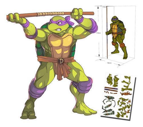 Tortugas Ninja Donatello Figura Papercraft