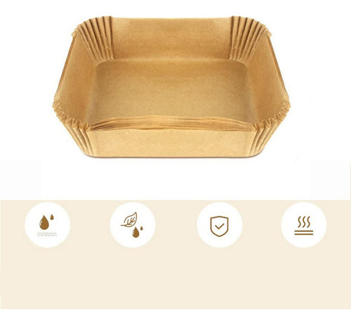 2x Revestimiento De Papel Desechable Para Freidora De Aire