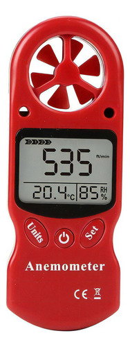 Medidor Digital Anemômetro 3 Em 1 Velocidade Vento Umidade