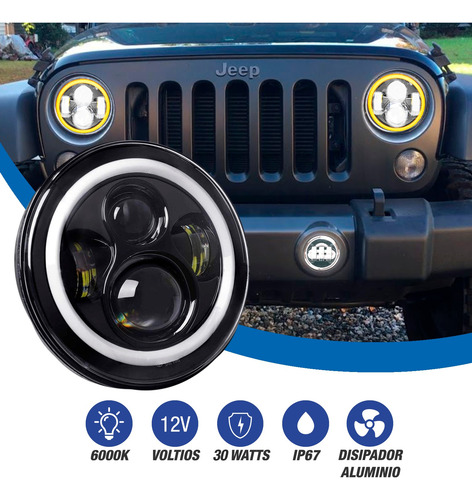 Juego Faro Led Para Jeep Renegade Wrangler O Harley Davidson