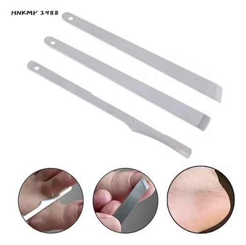 Set Acero 3 Pzas Manicure Pedicure Removedor Cuticula Punzon