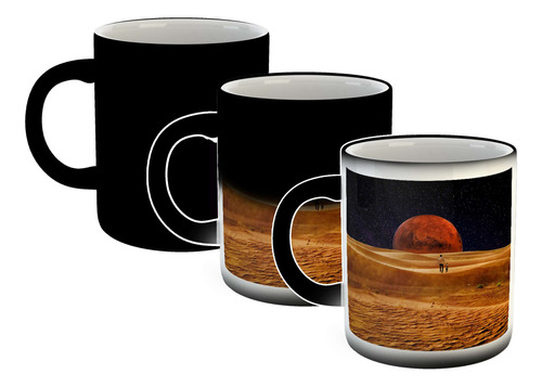 Taza Magica Marte Espacio Planeta Hombre Chico Mano