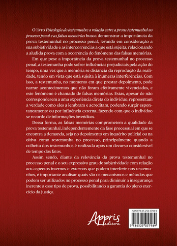 Psicologia Do Testemunho