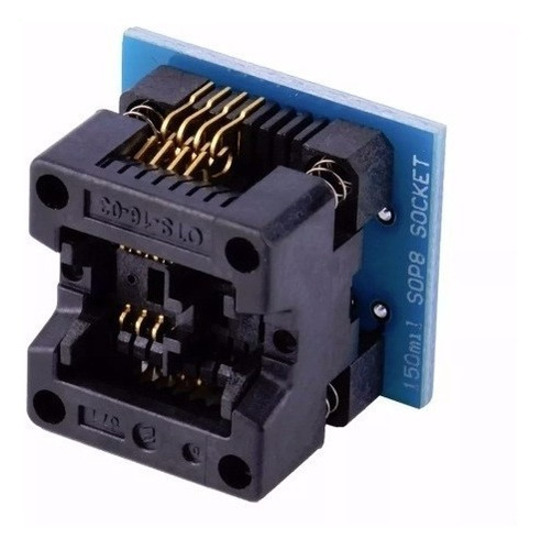 Soquete Adaptador Soic8 Zif Sop8 Dip8 150 Mil Gravador Eprom