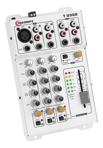 Mesa De Som Equalizador Taramps T 0302 3 Canais 2 Saídas