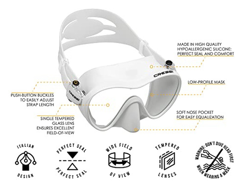Máscara Buceo Cressi F1 - Ajuste Perfecto - Calidad Cressi