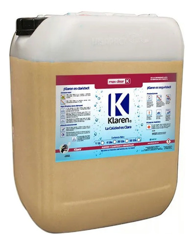 Klaren Clarificador Max Clear Para Alberca 50 Litros Amarillo