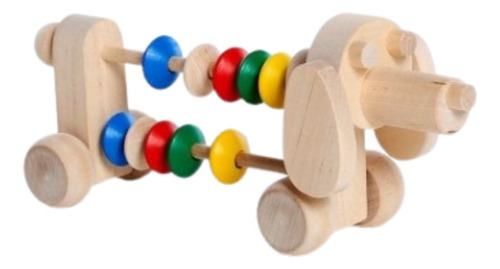 Juego De Arrastre Cachorro De Madera Didactico Para Niños 