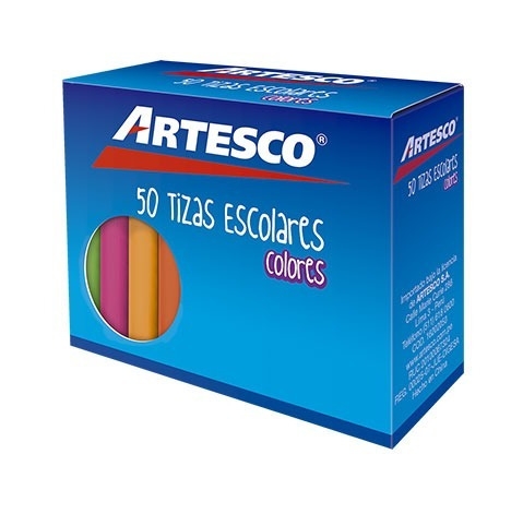 Tizas De Color Artesco Caja De 50 Unidades  12 Cajas