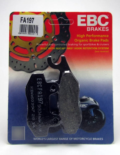 Pastillas Freno Del Yamaha Ybr 250 Ys 250 Ebc Fa197 Cta