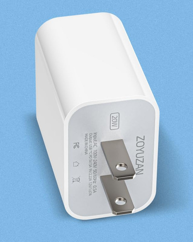 Cargador Carga Rápida 20w Tipo C Para iPhone + Cable Tipo C