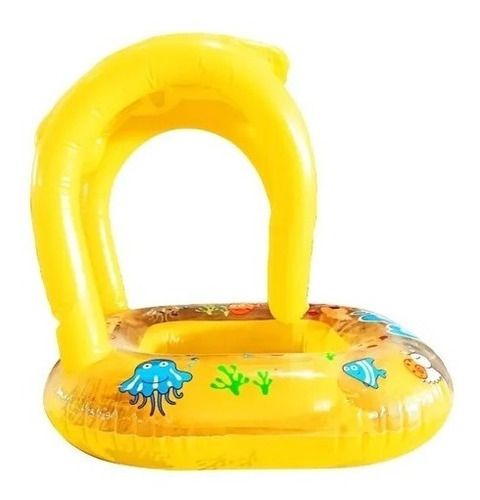 Inflable Salvavidas .con Techo Bebe 66cmx66cm