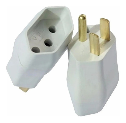 Imagem 5 de 7 de 5 Peças Pino Plug Adaptador Tripolar Reverso 2p+t 15a Nbr