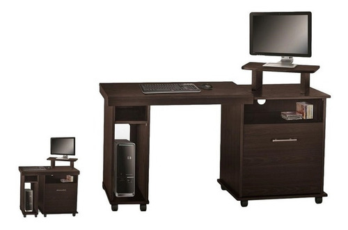 Escritorio De Computo Veyron - Chocolate Këssa Muebles