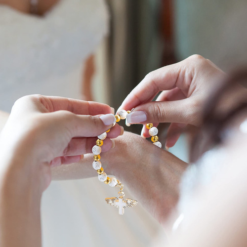 20pzs Recuerdos Para Obsequios Bautizo Con Pulseras De Cruzi