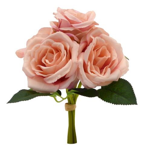 Ramo De Flores Artificiales Rosas Ramo Novia Decoración 23cm