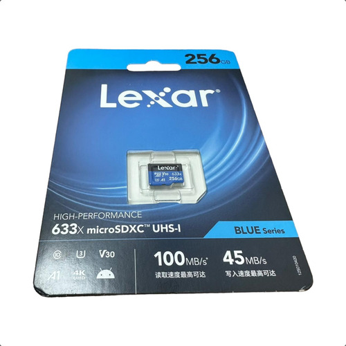 Tarjeta Micro Sd Lexar 256 Gb 100mb/s 633x A1 V30 U3 4k