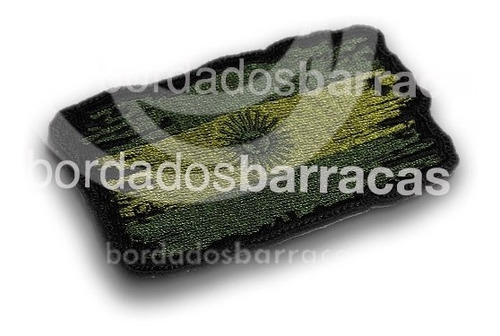 Bandera Argentina Tactica Bordado Combate Batalla Con Abrojo