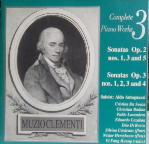 Cd Muzio Clementi  Sonatas Op. 2 Nos. 1,3 And 5... 