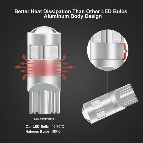 Nao 194 Led Light Bulb Extremely Bright T10 168 2825 W5w 5-s