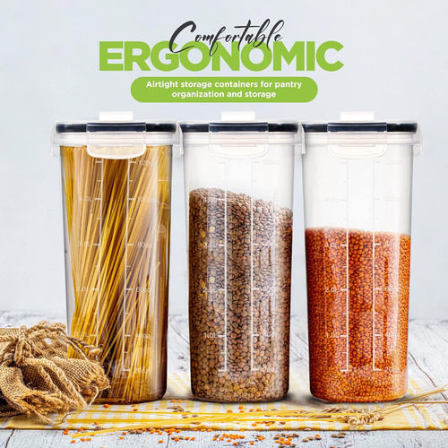 Contenedores Airtight Para Organización De Alacena, Pack De