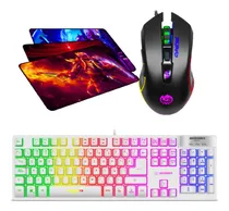 Comprar Kit Gamer 3 En 1: Teclado Neon Luce Rgb + Mouse Elektron+pad