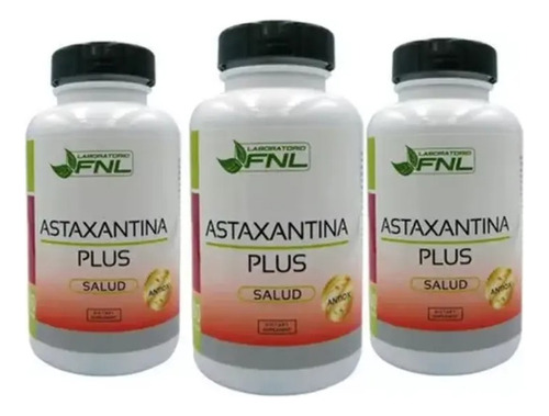 Astaxantina Plus Fnl 180 Caps 3x60. El Mejor Antioxidante