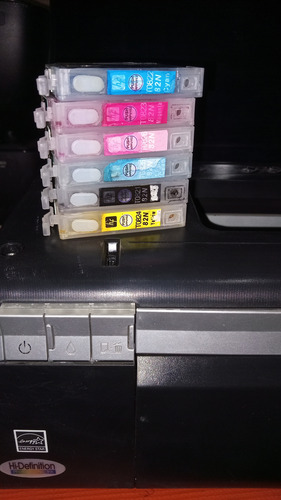 Piezas Epson Stylus Photo R290 Con Cartuchos Recargables N82 Negro (Usado)