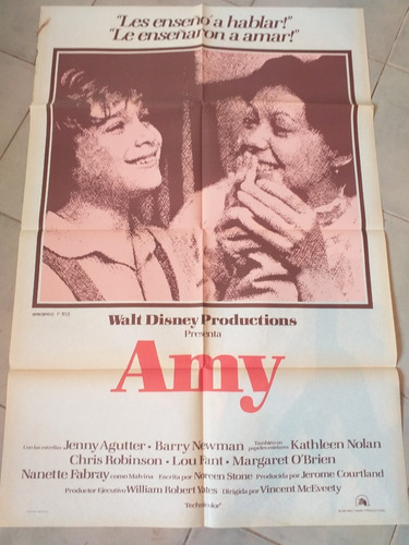 Antiguo Afiche Cine - Amy - Barry Newman *