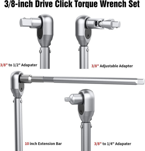 Llave De Torque Dinamometrica 3/8 Y Accesorios