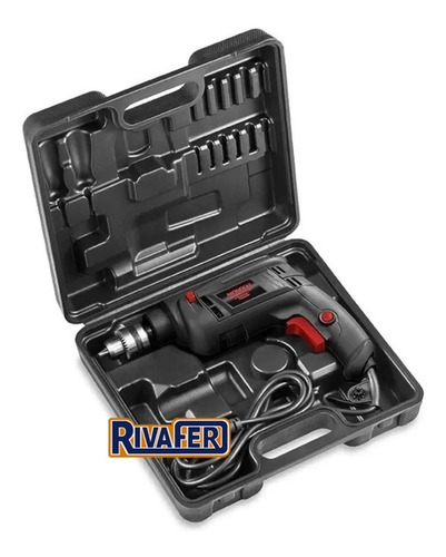 Imagen 2 de 3 de Taladro Percutor 10 Mm 550w Mondial + Maletin