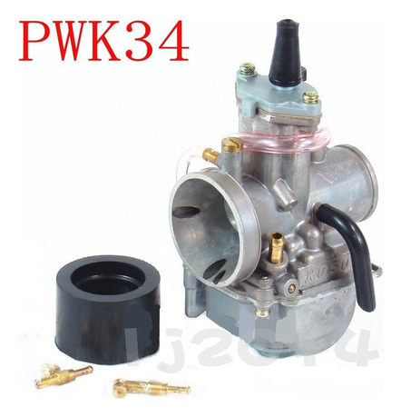 Carburador Lateral Plano Pwk 34mm Racing Con Toma De Admisió