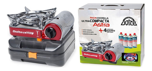 Pack Cocinilla Astra + 4 Gas 227gramos Rojo Doite