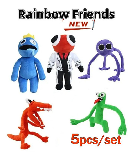 Monstruo De Peluche Blue Roblox Rainbow Friends Colores, 5 U