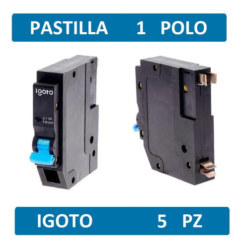 Pastilla Interruptor Termomagnético Igoto 15 A 50 Amp (5pz)