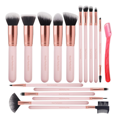 Juego De Brochas De Maquillaje Real Perfection De 16 Piezas