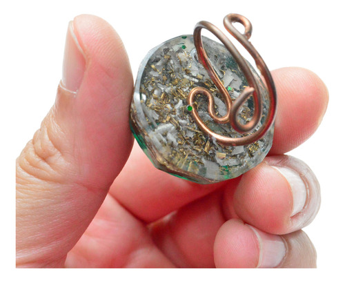 Anillo De Orgon Energía Regulable Cuarzo Verde