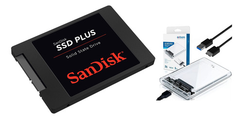 Hd Externo - Ssd Sandisk 240gb + Case Sata Usb 3.0 + Cabo