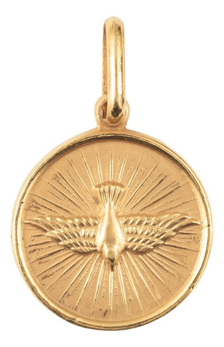 Medalla Oro 14k Espiritu Santo #6510 Bautizo Comunión