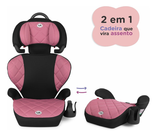 Cadeira Infantil Booster Para Auto Triton ll Rosa 15 á 36kg Tutti Baby