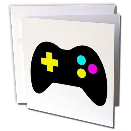 Cmyk Gamer Control Icono De Dibujos Animados Gráfico - Tarje