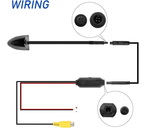 Imagen 6 de 7 de Camara Para Auto Punto Ciego Lateral Contra Lluvia 12v