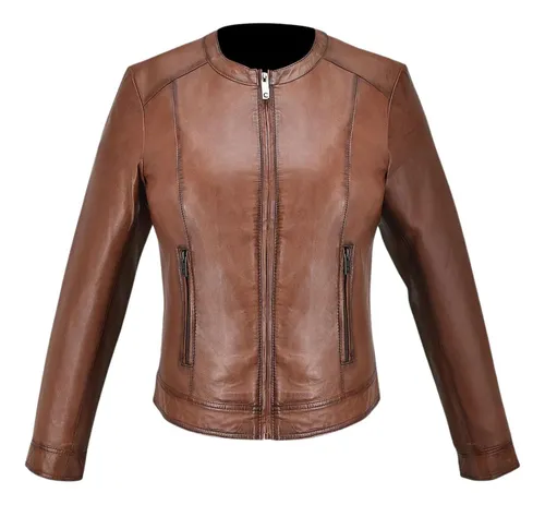Chamarra De Piel Cafe Mujer MercadoLibre