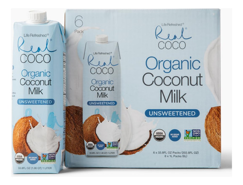 Bebida De Leche De Coco Original Orgánica Real Coco (paquete