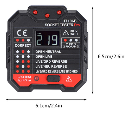 Circuito De Enchufe De Pared Con Pantalla Digital Ht106b