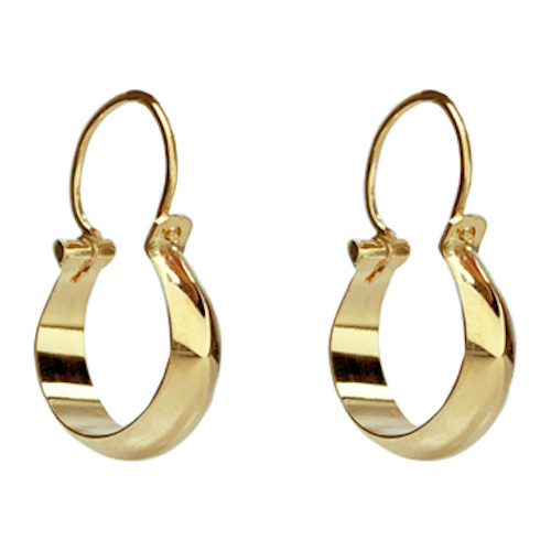 Aros Aretes Pendientes Bote 1 De Oro 18k Mujer Joyería