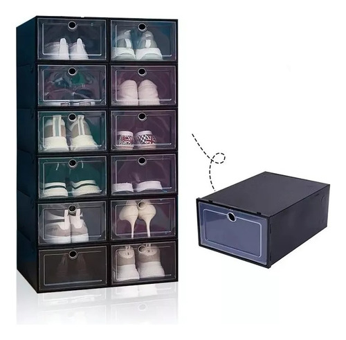 Cajas Organizadoras Apilables Para Zapatos, 12 Piezas