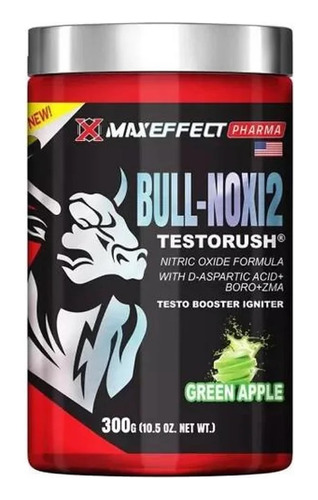 Pré Treino Bull-noxi2 300g Maxeffect Pharma Sabor Maçã verde