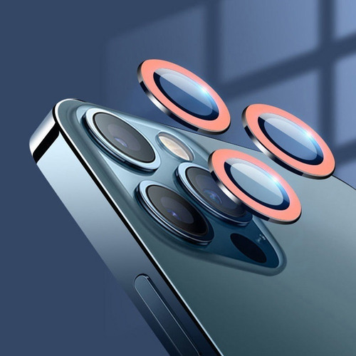 Vidrios Aro Protector Neon Camara iPhone 14 Pro - 14 Pro Max